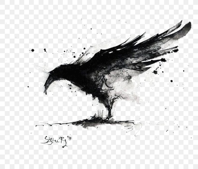 Common Raven Abstract Art Painting Canvas, PNG, 788x700px, Common Raven, Abstract Art, Art, Artist, Bird Download Free