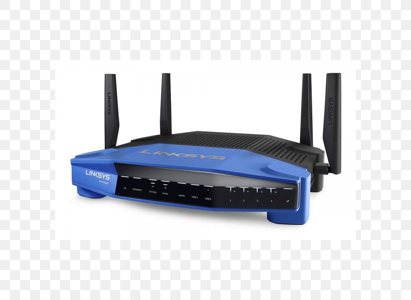 Linksys WRT1900AC Wireless Router Linksys Routers, PNG, 600x600px, Linksys Wrt1900ac, Ddwrt, Electronics, Electronics Accessory, Gigabit Download Free