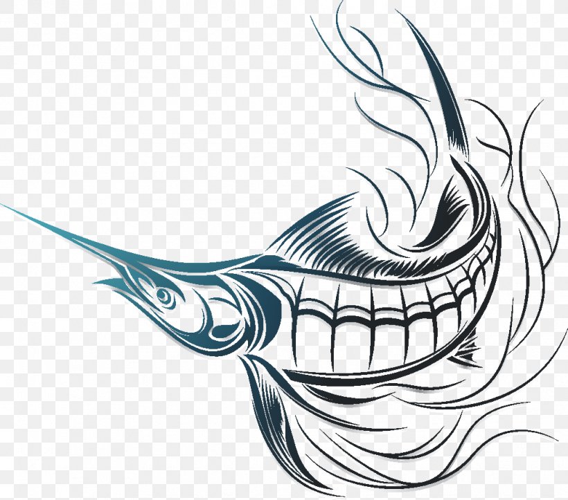 Swordfish Drawing Clip Art, PNG, 1033x911px, Swordfish, Artwork, Billfish, Black And White, Drawing Download Free