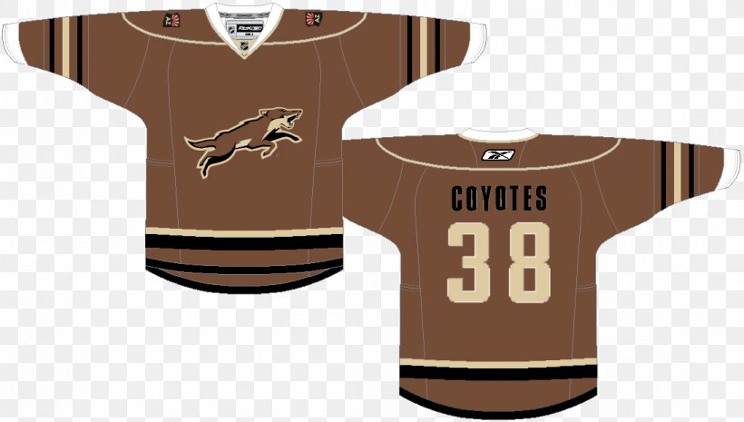 Jersey Arizona Coyotes Logo Sweater T-shirt, PNG, 1096x622px, Jersey, Arizona Coyotes, Brand, Brown, Clothing Download Free