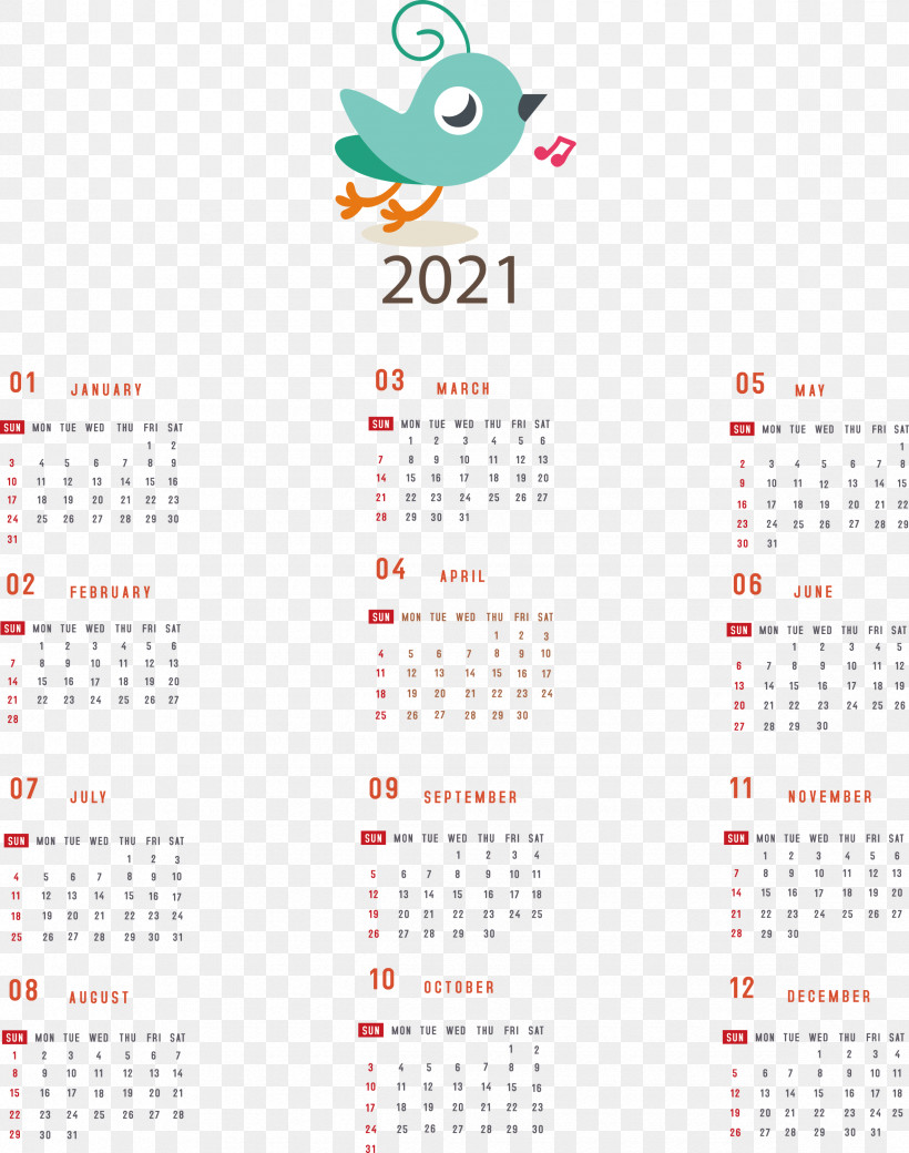 Printable 2021 Yearly Calendar 2021 Yearly Calendar, PNG, 2365x3000px, 2021 Yearly Calendar, Annual Calendar, Calendar System, Calendar Year, Day Download Free