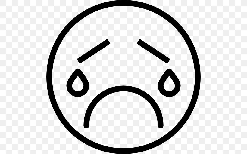 Emoticon Smiley, PNG, 512x512px, Emoticon, Black And White, Crying, Emoji, Face Download Free