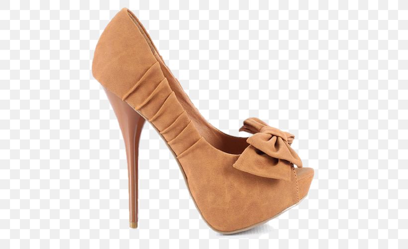 Suede Heel Shoe Sandal, PNG, 500x500px, Suede, Basic Pump, Beige, Brown, Footwear Download Free