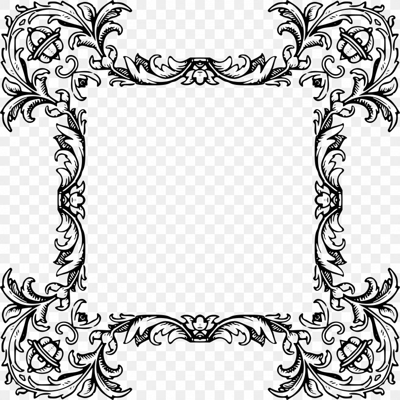 Art Picture Frames Clip Art, PNG, 2328x2328px, Art, Architecture, Area, Black, Black And White Download Free