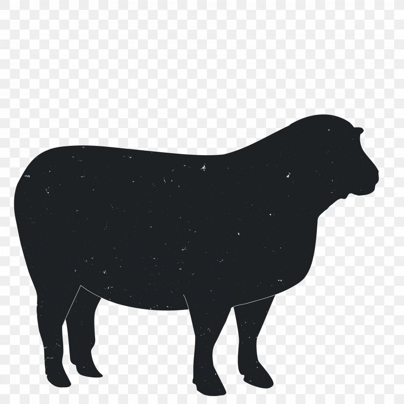 Cattle Ox Silhouette, PNG, 3600x3600px, Cattle, Animal, Black, Black And White, Bull Download Free