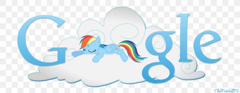 Rainbow Dash Google Logo Twilight Sparkle Blue, PNG, 1432x557px, Rainbow Dash, Art, Blue, Brand, Deviantart Download Free
