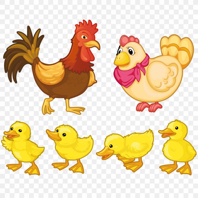 Chicken Rooster Animation, PNG, 1200x1200px, Chicken, Animal Figure, Animation, Beak, Bird Download Free