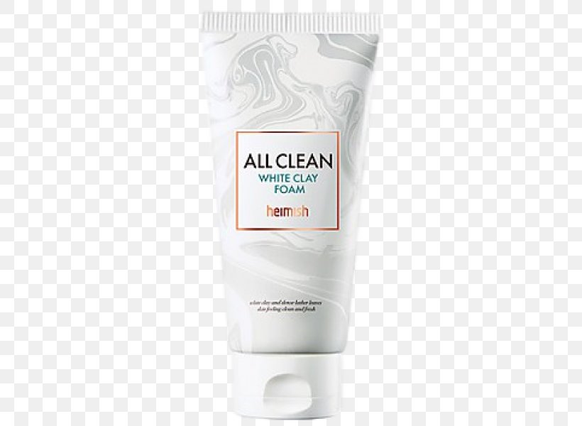 Heimish All Clean White Clay Foam Lotion Cleanser Cream Cosmetics, PNG, 600x600px, Lotion, Clay, Cleanser, Cosmetics, Cream Download Free