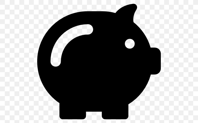 Piggy Bank Money, PNG, 512x512px, Bank, Black, Black And White, Carnivoran, Cat Download Free