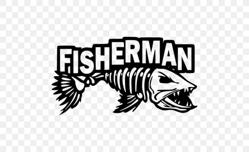 Car Fisherman Sticker Logo Виниловая интерьерная наклейка, PNG, 500x500px, Car, Angling, Automotive Design, Black, Black And White Download Free