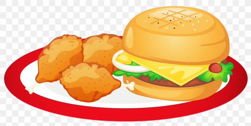 Hamburger Indian Cuisine Food Brunch Clip Art, PNG, 4000x2009px, Junk Food, Bun, Cheeseburger, Chicken Meat, Chinese Cuisine Download Free