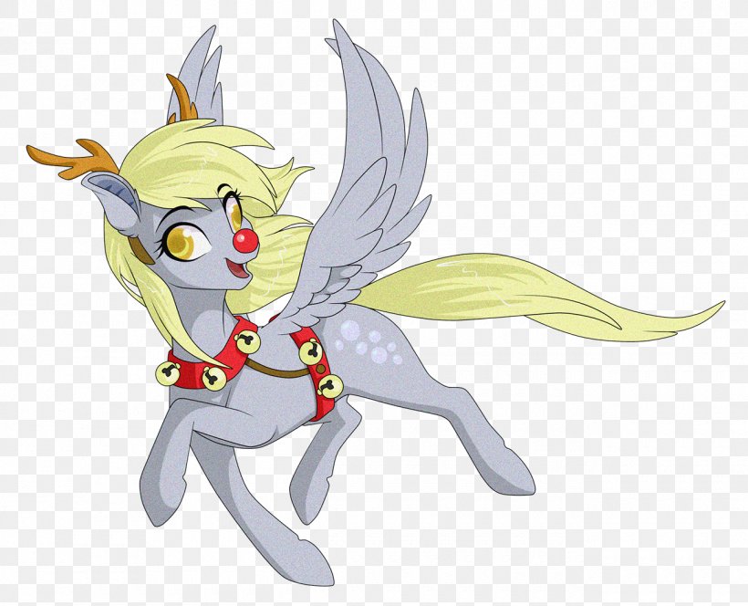 Pony Derpy Hooves Christmas Rudolph Art, PNG, 1300x1054px, Pony, Animal Figure, Art, Cartoon, Christmas Download Free
