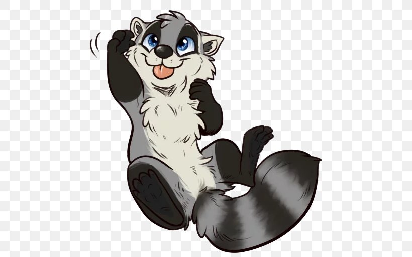 Whiskers Cat Raccoons Sticker Mammal, PNG, 512x512px, Whiskers, Big Cat, Big Cats, Carnivoran, Cartoon Download Free