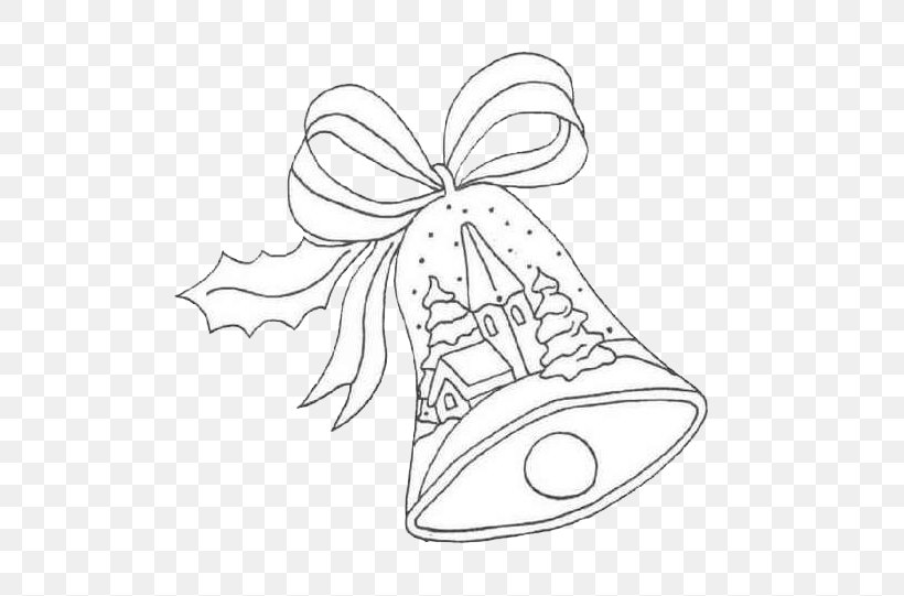 Christmas Drawing Coloring Book Bell Santa Claus, PNG, 672x541px, Watercolor, Cartoon, Flower, Frame, Heart Download Free