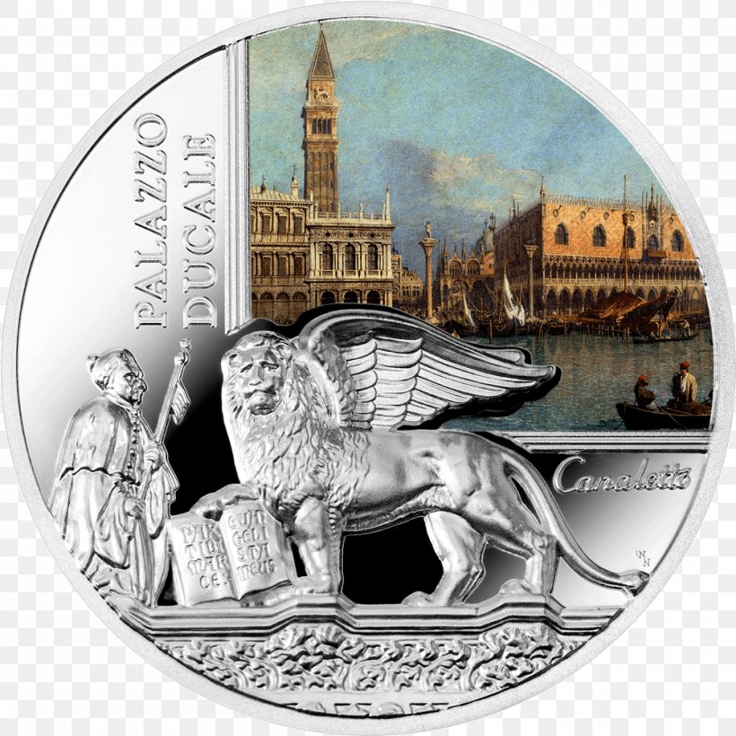 Doge's Palace Silver Coin Silver Coin, PNG, 1000x1000px, Coin, Art, Canaletto, Collecting, Commemorative Coin Download Free