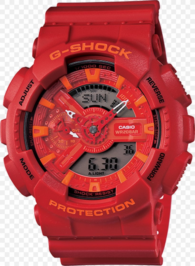 G-Shock Casio Watch Clock Red, PNG, 880x1200px, Gshock, Blue, Brand, Casio, Casio America Inc Download Free