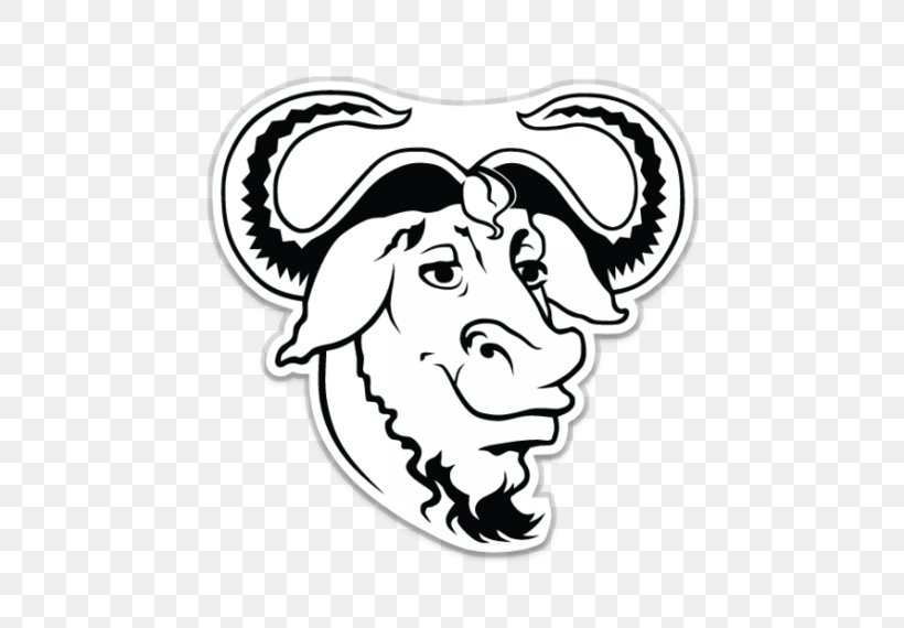 GNU/Linux Naming Controversy Sticker Clip Art, PNG, 570x570px, Gnulinux Naming Controversy, Automake, Berkeley Software Distribution, Black And White, Cattle Like Mammal Download Free