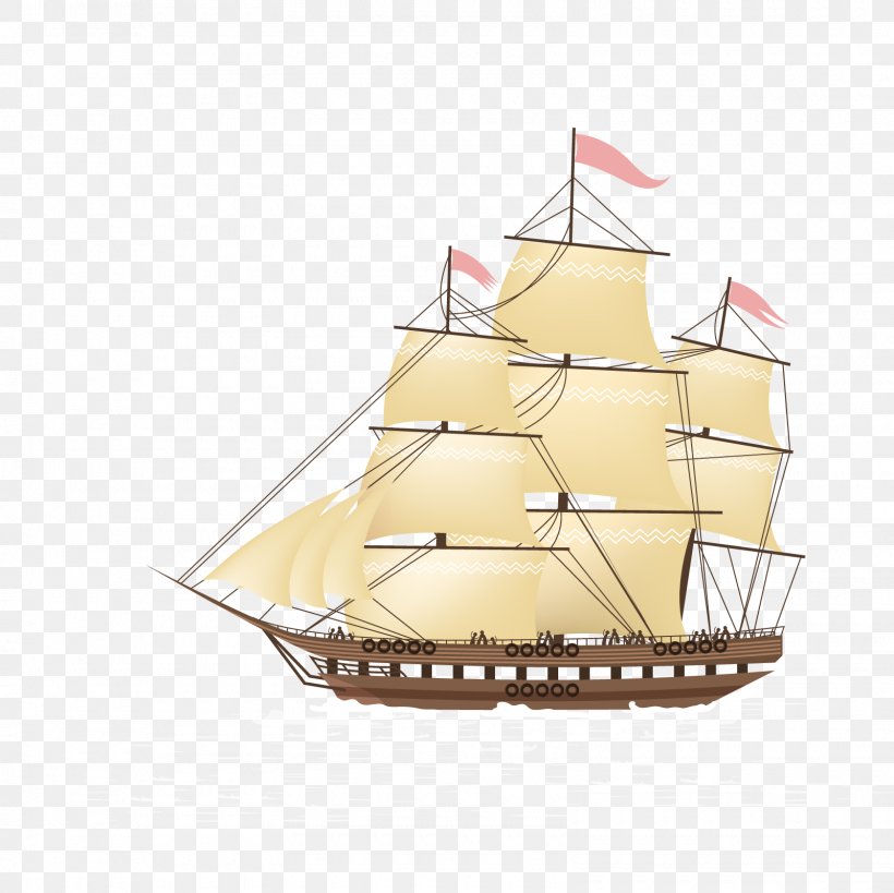 Brigantine Galleon Sailing Ship Euclidean Vector, PNG, 1600x1600px, Brigantine, Baltimore Clipper, Barque, Brig, Caravel Download Free