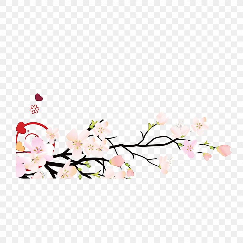 Cherry Blossom, PNG, 1875x1875px, Watercolor, Blossom, Branch, Cherry Blossom, Cut Flowers Download Free
