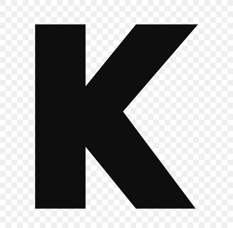 Letter K Logo Font, PNG, 800x800px, Letter, Alphabet, Black, Black And White, Brand Download Free