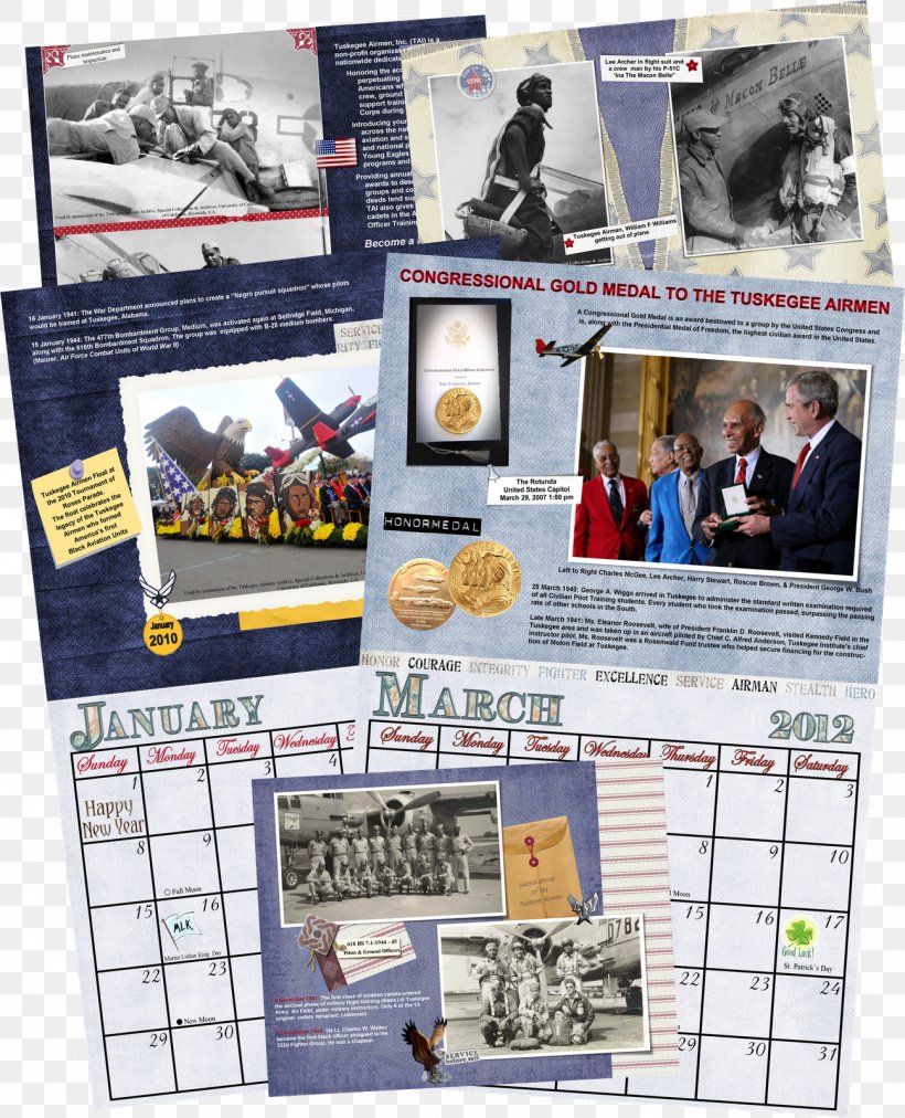 Tuskegee Airmen Calendar Congressional Gold Medal Hobby, PNG, 1296x1600px, Tuskegee, Calendar, Congressional Gold Medal, Cufflink, Gold Medal Download Free
