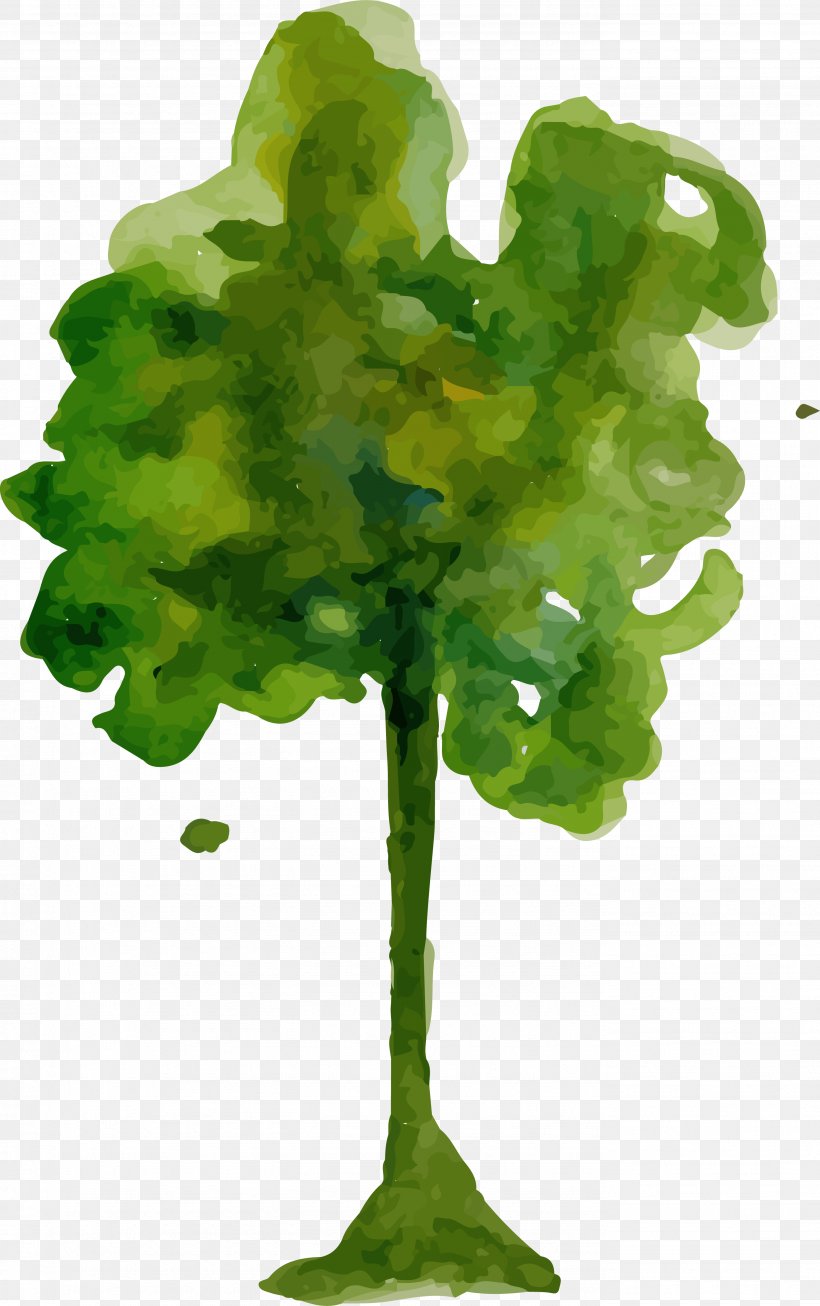 Cartoon Watercolor Trees, PNG, 2774x4421px, Watercolour Flowers, Cartoon, Drawing, Fresco, Green Download Free