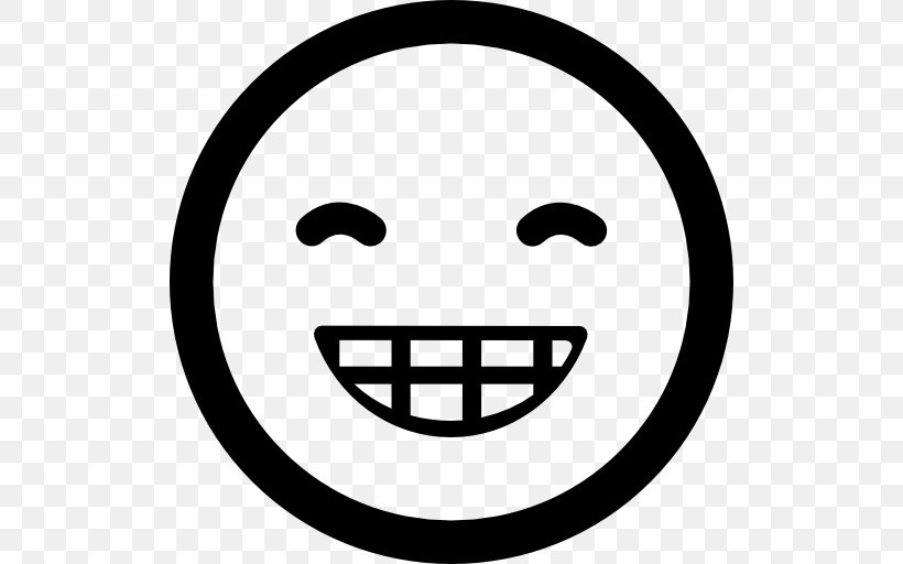 Emoticon Smiley Download, PNG, 512x512px, Emoticon, Black And White, Emotion, Face, Facial Expression Download Free