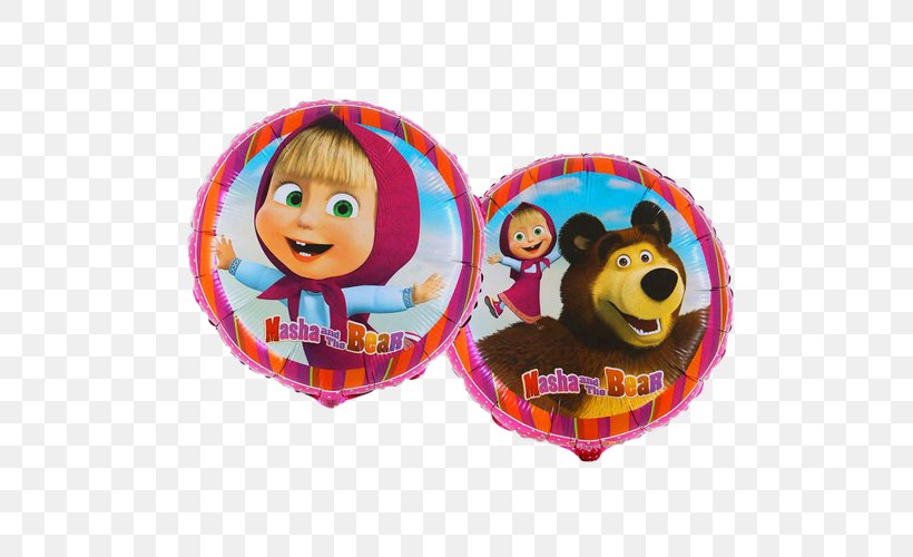 Masha And The Bear Toy Balloon Amazon.com, PNG, 500x500px, Masha And The Bear, Amazoncom, Baby Toys, Balloon, Birthday Download Free