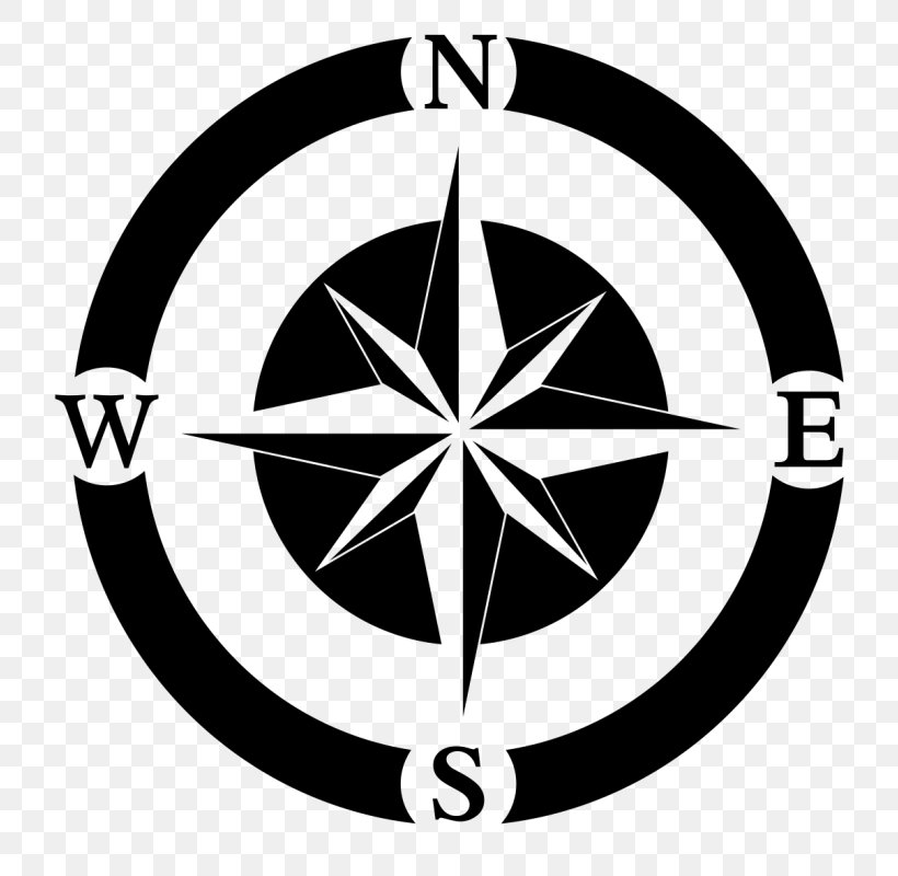 North Wall Decal Compass Rose Sea, PNG, 800x800px, North, Art, Black And White, Compas, Compass Download Free