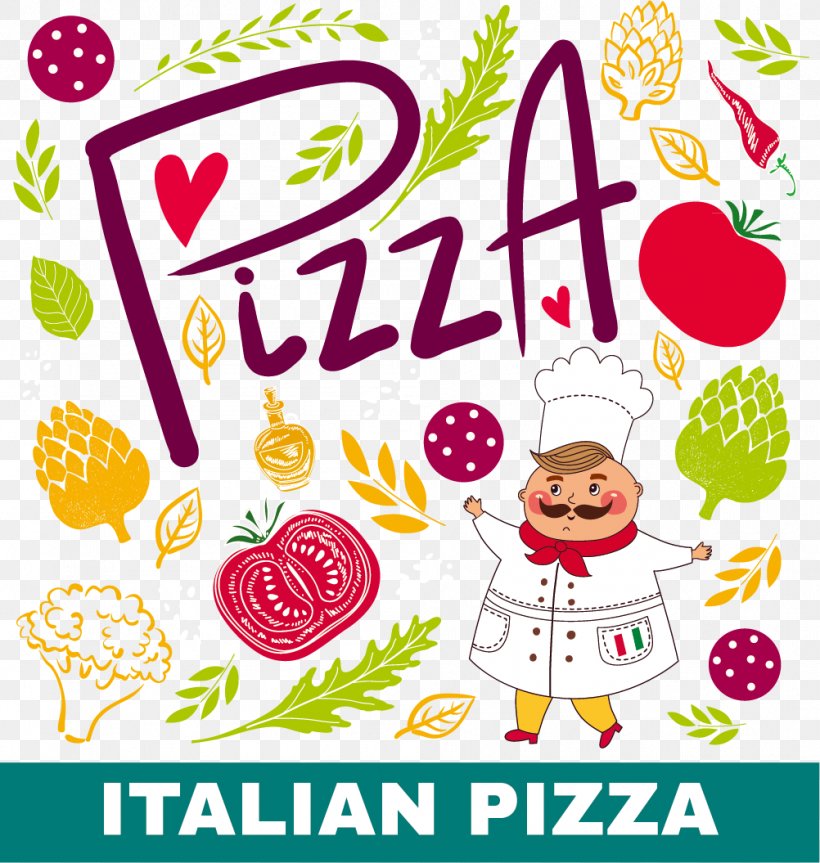 Pizza Italian Cuisine Cook Illustration, PNG, 1002x1055px, Pizza, Area, Art, Chef, Christmas Download Free