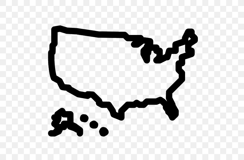 United States Map Clip Art, PNG, 540x540px, United States, Area, Black, Black And White, Map Download Free