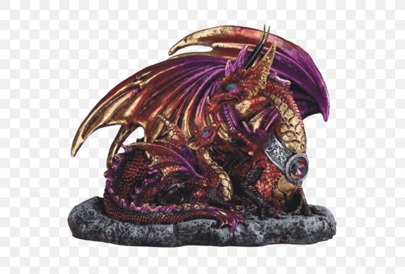 Dragon Figurine, PNG, 555x555px, Dragon, Fictional Character, Figurine, Mythical Creature, Purple Download Free