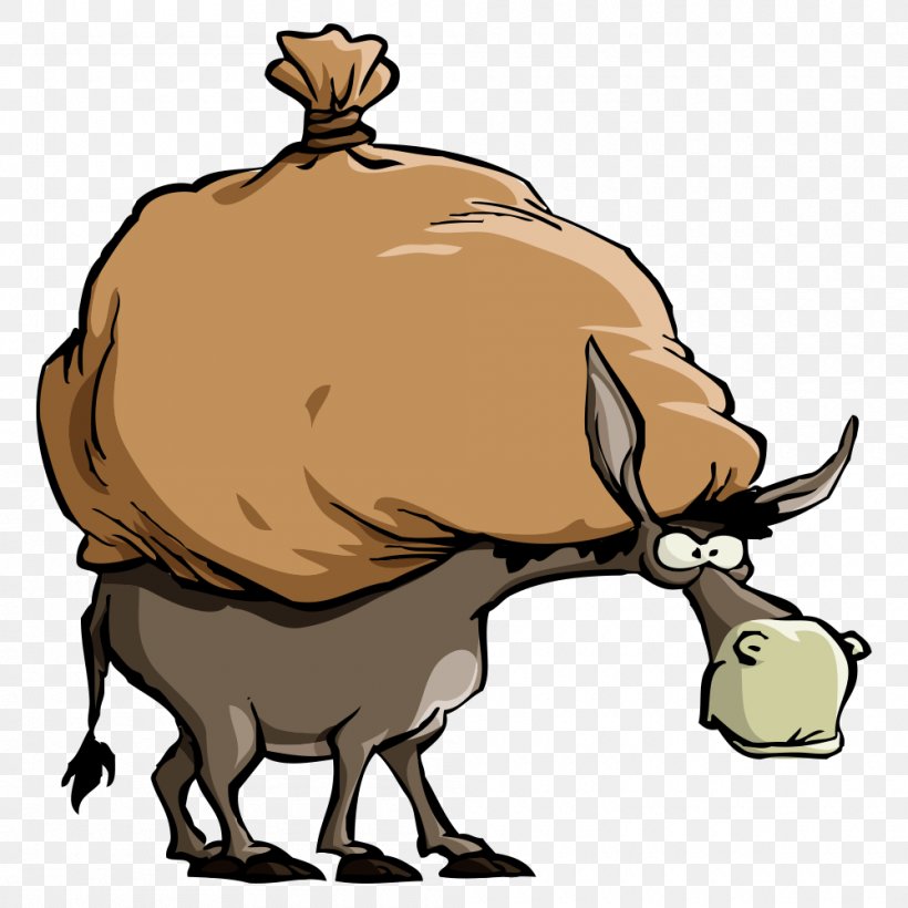 Mule Cartoon Donkey, PNG, 1000x1000px, Mule, Cartoon, Cattle Like Mammal, Cow Goat Family, Donkey Download Free