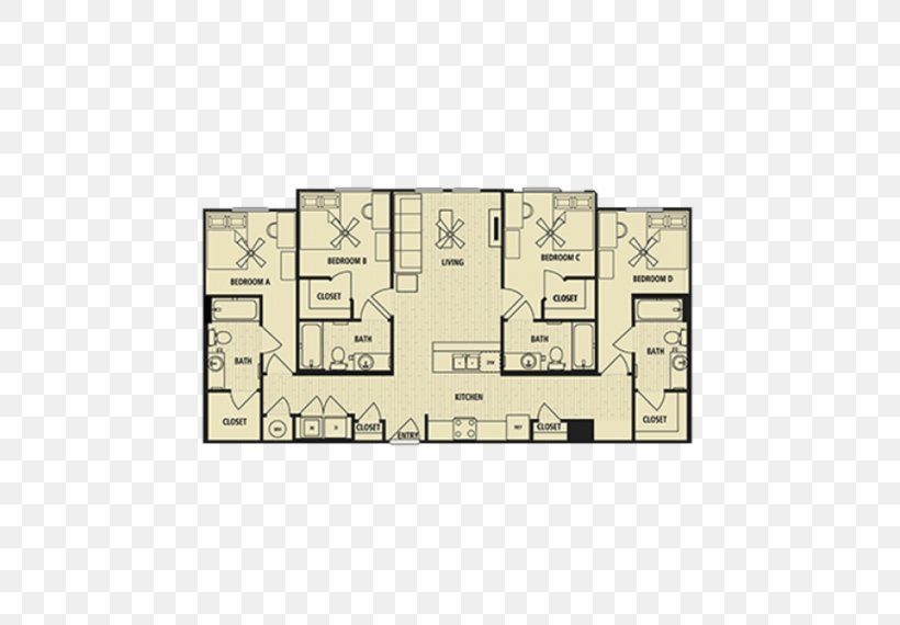 Floor Plan Bedroom Apartment, PNG, 570x570px, Floor Plan, Apartment, Area, Bathroom, Bed Download Free