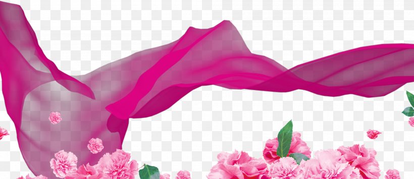 Pink Ribbon, PNG, 2000x867px, Flower, Floral Design, Lilac, Magenta, Petal Download Free