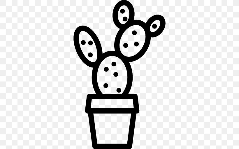 Cactus In Pot, PNG, 512x512px, Flower, Black And White, Flower Garden, Plant, Smile Download Free