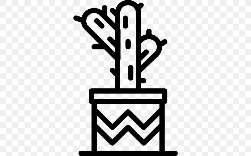 Black And White Logo Brand, PNG, 512x512px, Flowerpot, Area, Black And White, Brand, Cactaceae Download Free