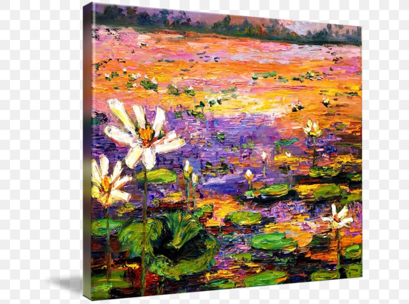 Painting Water Lilies The Water Lily Pond Impressionism Acrylic Paint, PNG, 650x609px, Painting, Acrylic Paint, Art, Artwork, Canvas Download Free