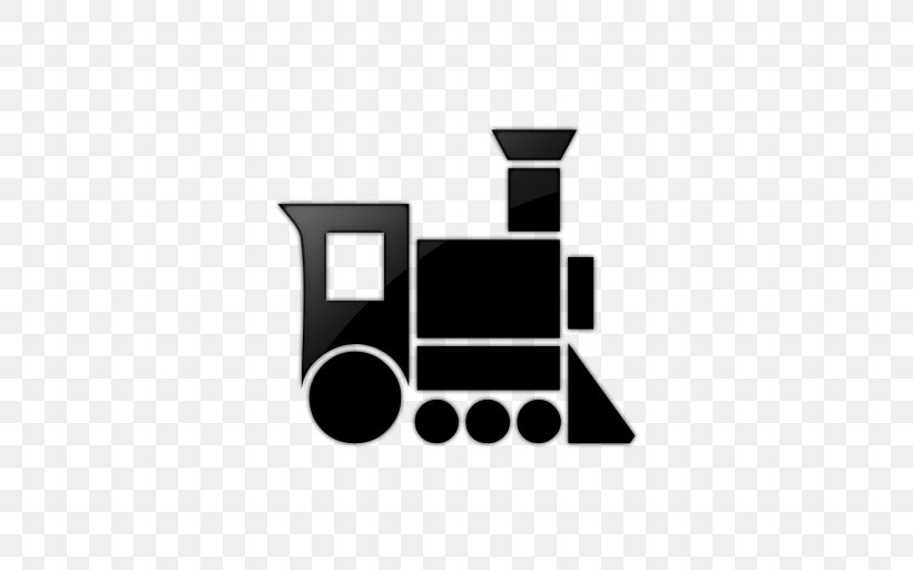 Train Rail Transport Steam Locomotive Clip Art, PNG, 512x512px, Train, Autocad Dxf, Black And White, Brand, Drawing Download Free