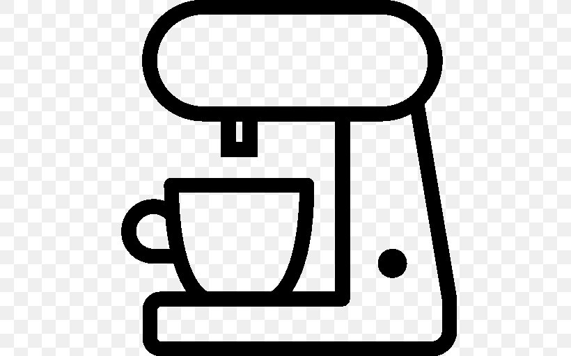 Coffeemaker Cafe Small Appliance, PNG, 512x512px, Coffee, Area, Black, Black And White, Cafe Download Free