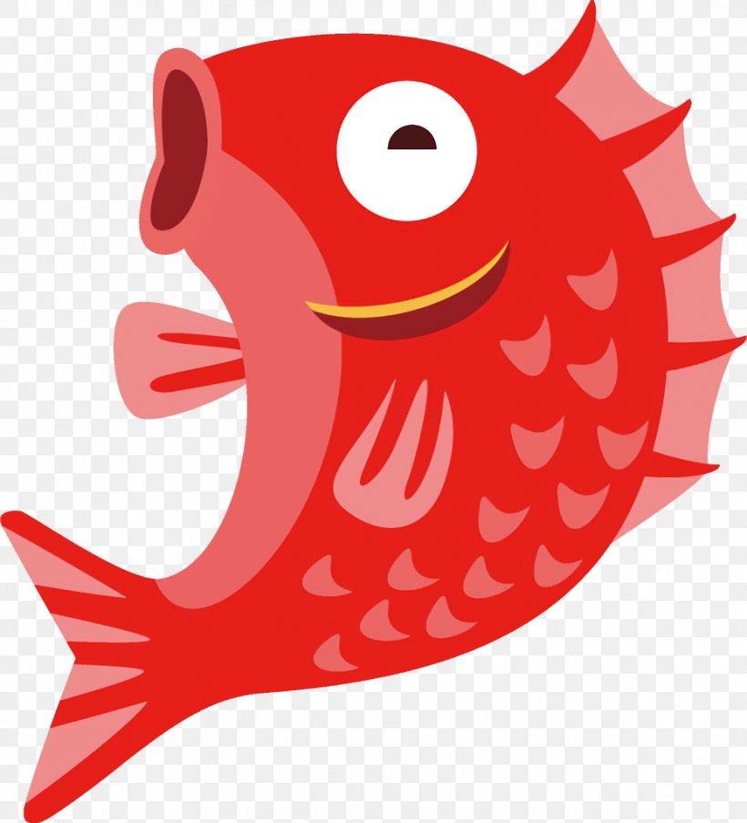 Clip Art Fish Red Cartoon Fish, PNG, 928x1024px, Fish, Cartoon, Mouth, Red  Download Free