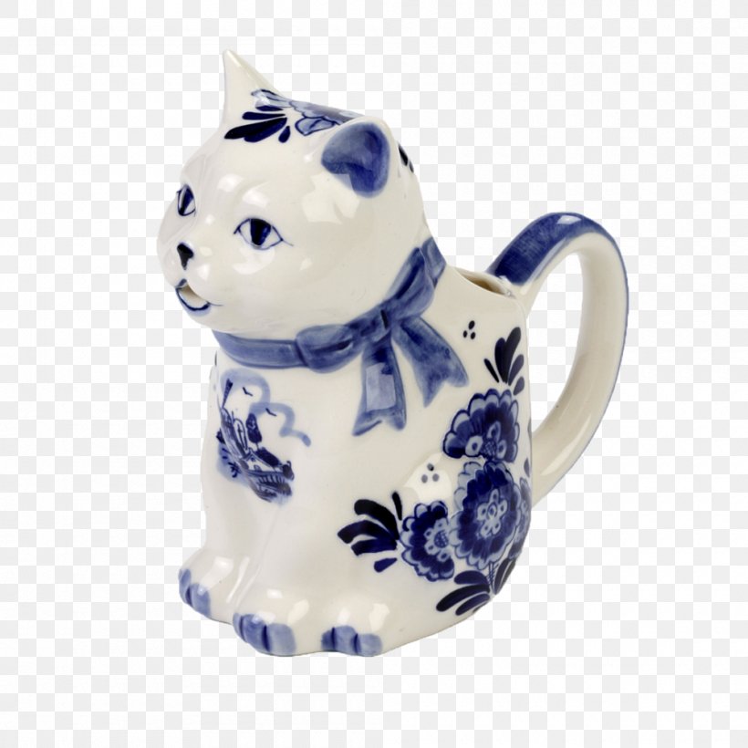Delftware Cat Jug Porcelain, PNG, 1000x1000px, Delft, Blue And White Porcelain, Blue And White Pottery, Cat, Cat Like Mammal Download Free