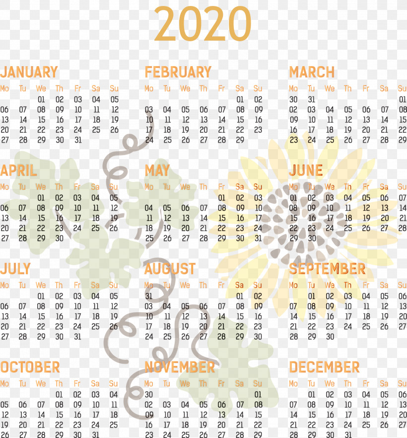 Calendar System Font Line, PNG, 2791x3000px, 2020 Yearly Calendar, Calendar System, Full Year Calendar 2020, Line, Paint Download Free