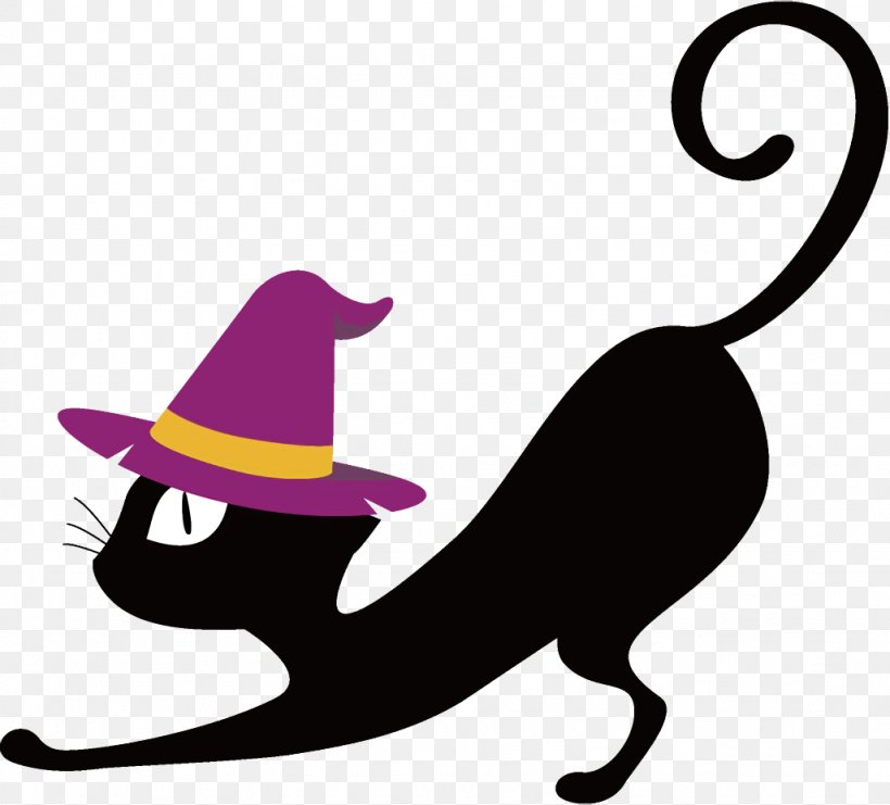 Black Cat Halloween Cat, PNG, 1026x928px, Black Cat, Cat, Halloween, Hat, Small To Mediumsized Cats Download Free