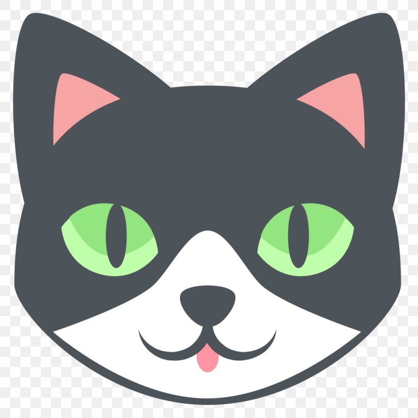 Cat Emojipedia Animal Whiskers, PNG, 1024x1024px, Cat, Animal, Black Cat, Carnivoran, Cartoon Download Free