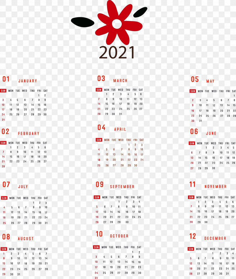 Printable 2021 Yearly Calendar 2021 Yearly Calendar, PNG, 2536x3000px, 2021 Yearly Calendar, Annual Calendar, Calendar System, Calendar Year, December Download Free