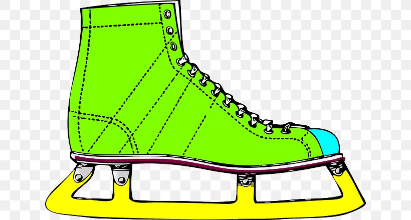 Clip Art Ice Skates Ice Skating Roller Skating, PNG, 640x439px, Ice Skates, Area, Artwork, Athletic Shoe, Figure Skating Download Free