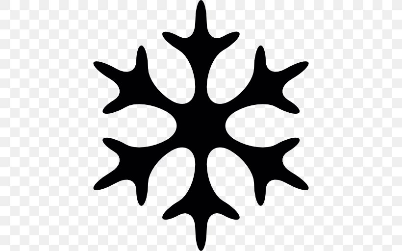 Snowflake Shape, PNG, 512x512px, Snowflake, Black And White, Drawing, Leaf, Shape Download Free