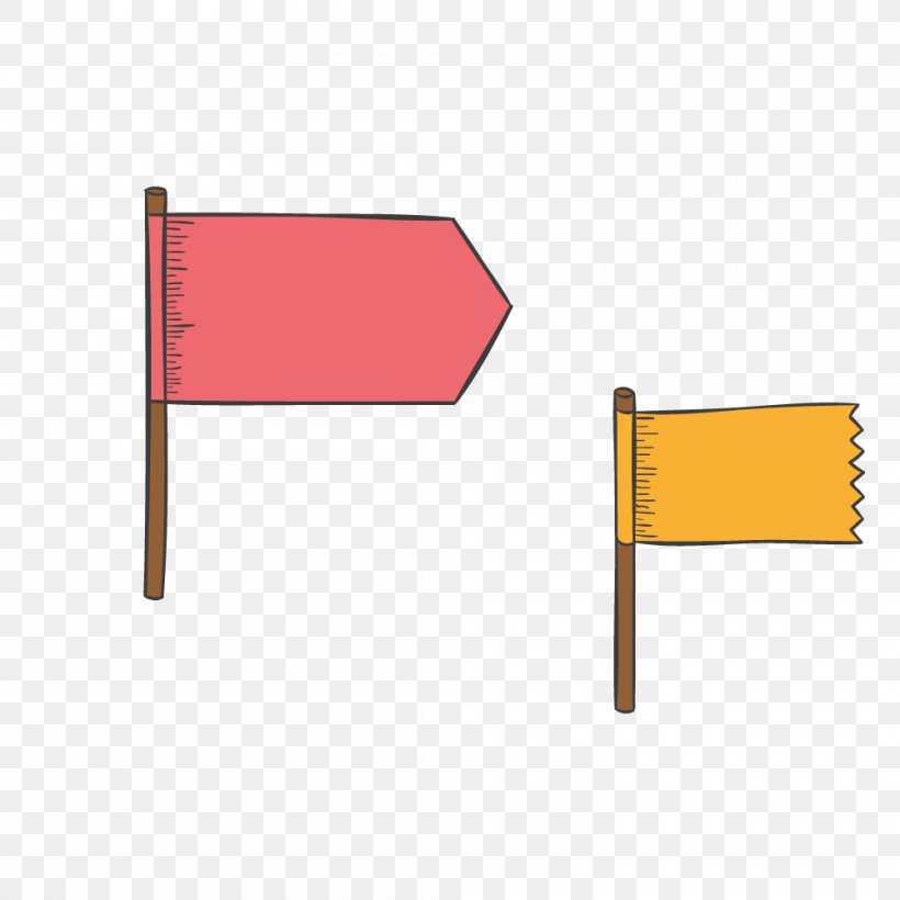 Yellow Flag, PNG, 1000x1000px, Yellow, Area, Cartoon, Designer, Flag Download Free
