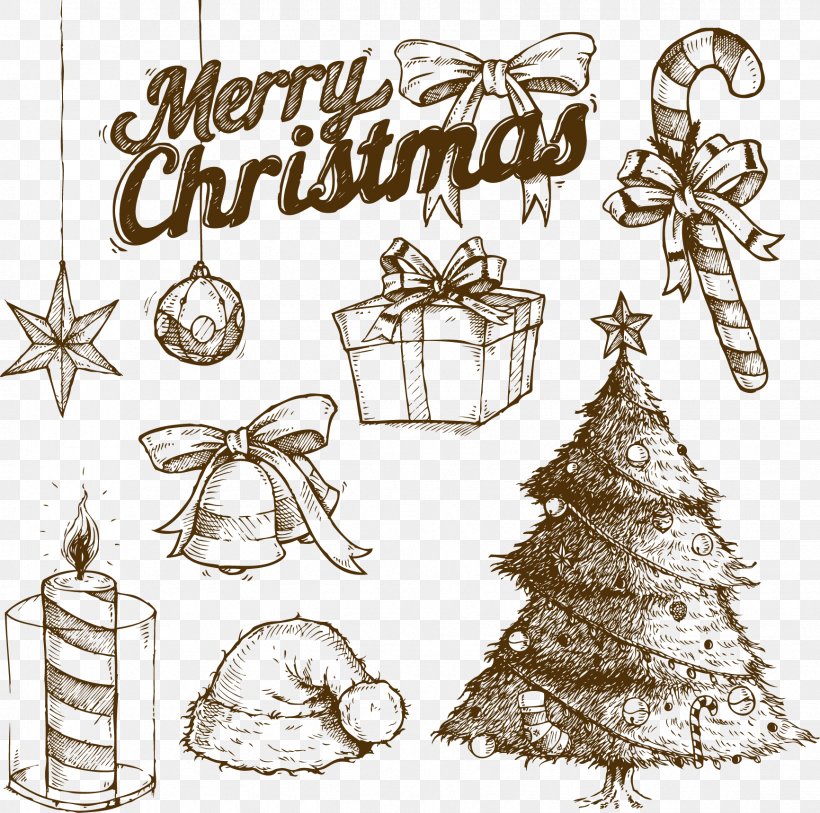 Christmas Card Christmas Tree Christmas Ornament, PNG, 1732x1719px, Christmas, Black And White, Christmas Card, Christmas Decoration, Christmas Ornament Download Free